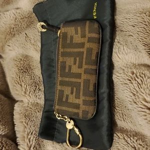 Fendi Zucca Print Coin Keychain Pouch